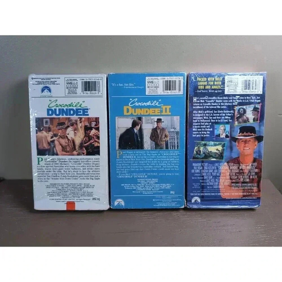 Crocodile Dundee Trilogy Lot 1, 2, 3 Los Angeles VHS Lot - Paul Hogan Tested - Picture 2 of 6